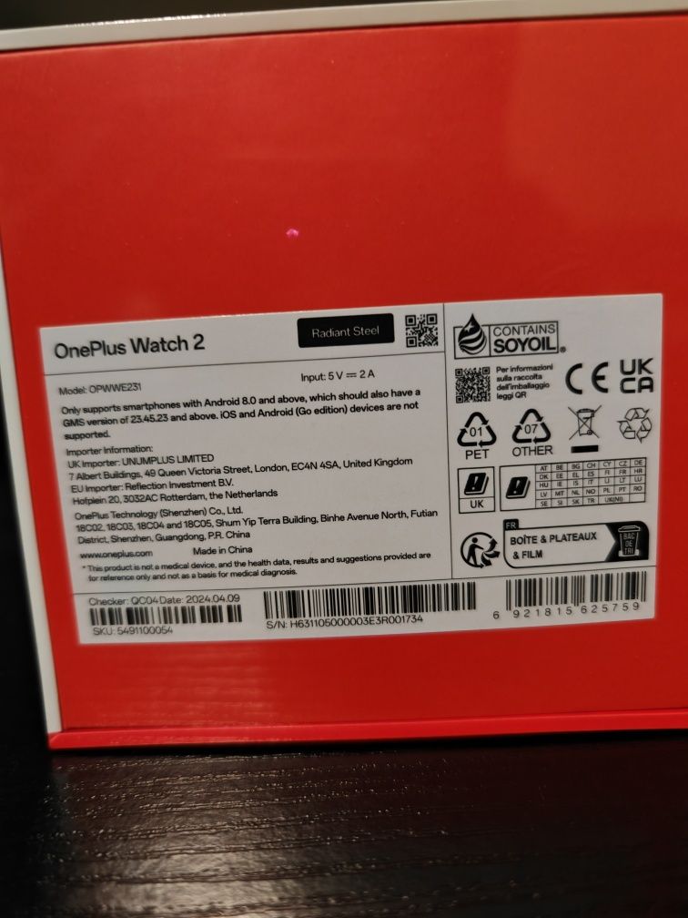 Oneplus watch 2 radiant steel, смарт годинник на WEAR OS