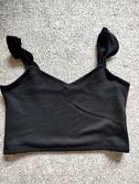 Krótki crop top na ramiączkach Bik Bok L 40 czarny