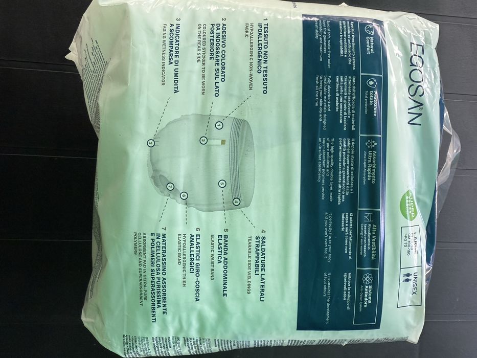 !!!WYPRZEDAŻ!!! Elastyczne Majtki chłonne Egosan Large 14 sztuk