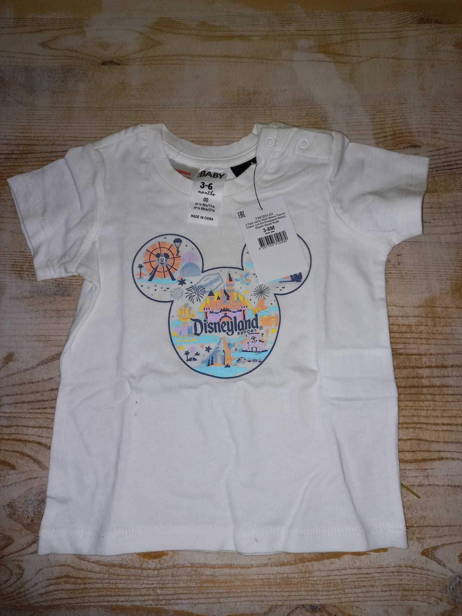 Nowy T-shirt Cotton On baby z serii Disneyland 62-68 cm