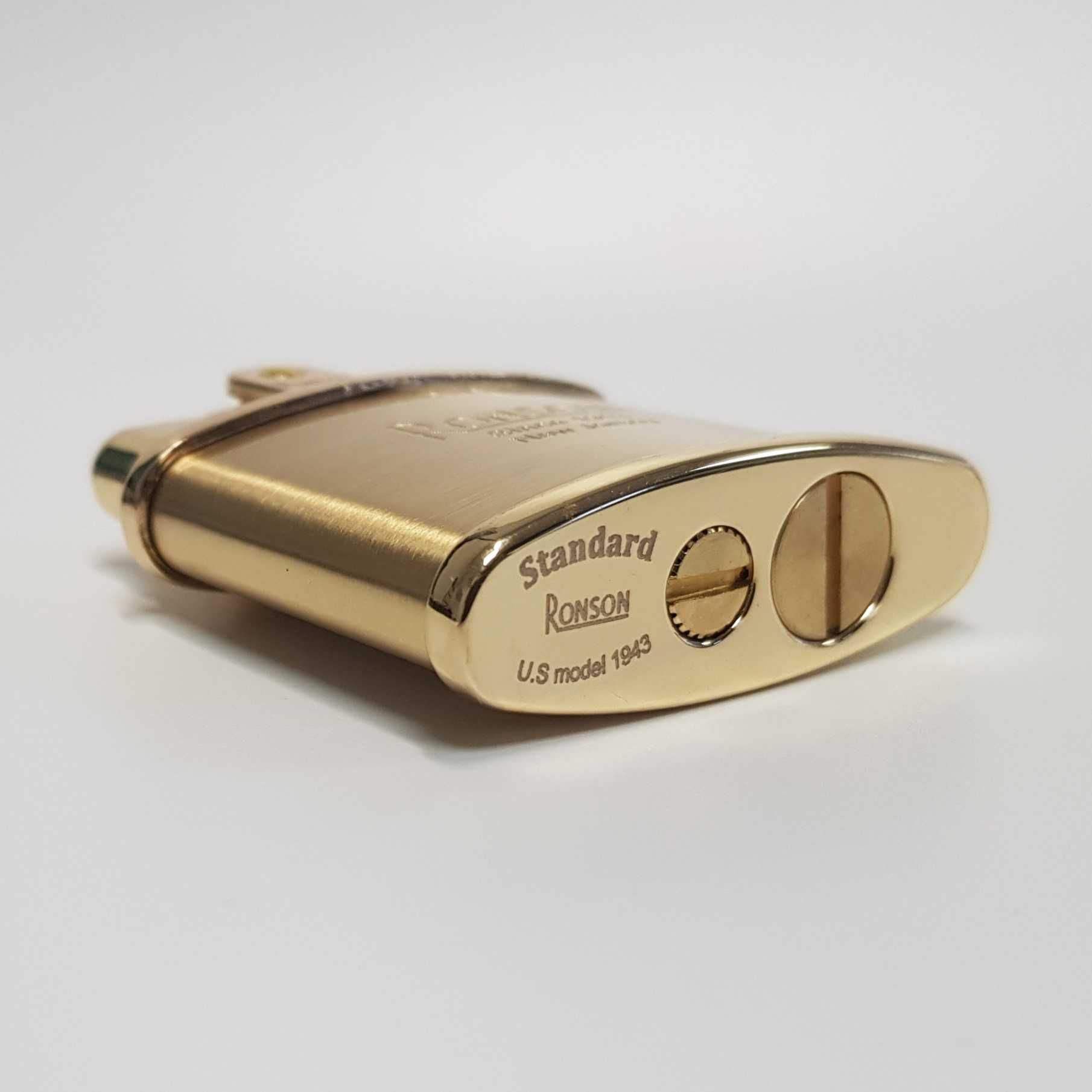 Zapalniczka benzynowa Ronson Standard, model 1943 klasyk retro - złota