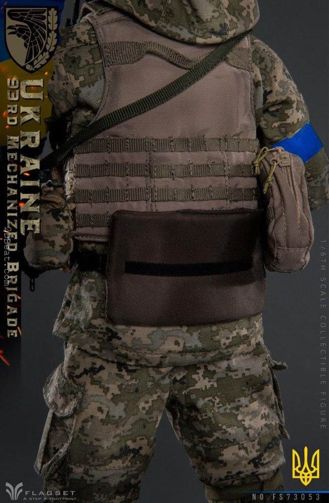 Фигурка 1/6 UKRAINE 93RD MECHANIZED BRIGADE flagset тип hot toys