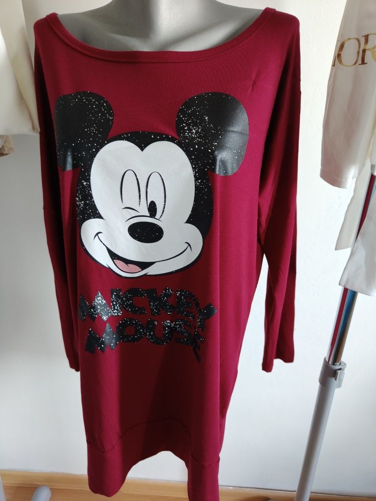 Jak nowa świetna bluzka Disney Myszka Miki Mouse r L/XL bordowa