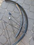 Błotniki rowerowe czarne do roweru 28 cali lekkie aluminiowe
