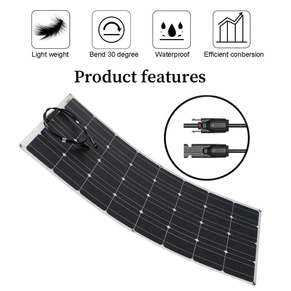 Kit de Painel Solar flexível * 100w * 16.00v * 6.25a