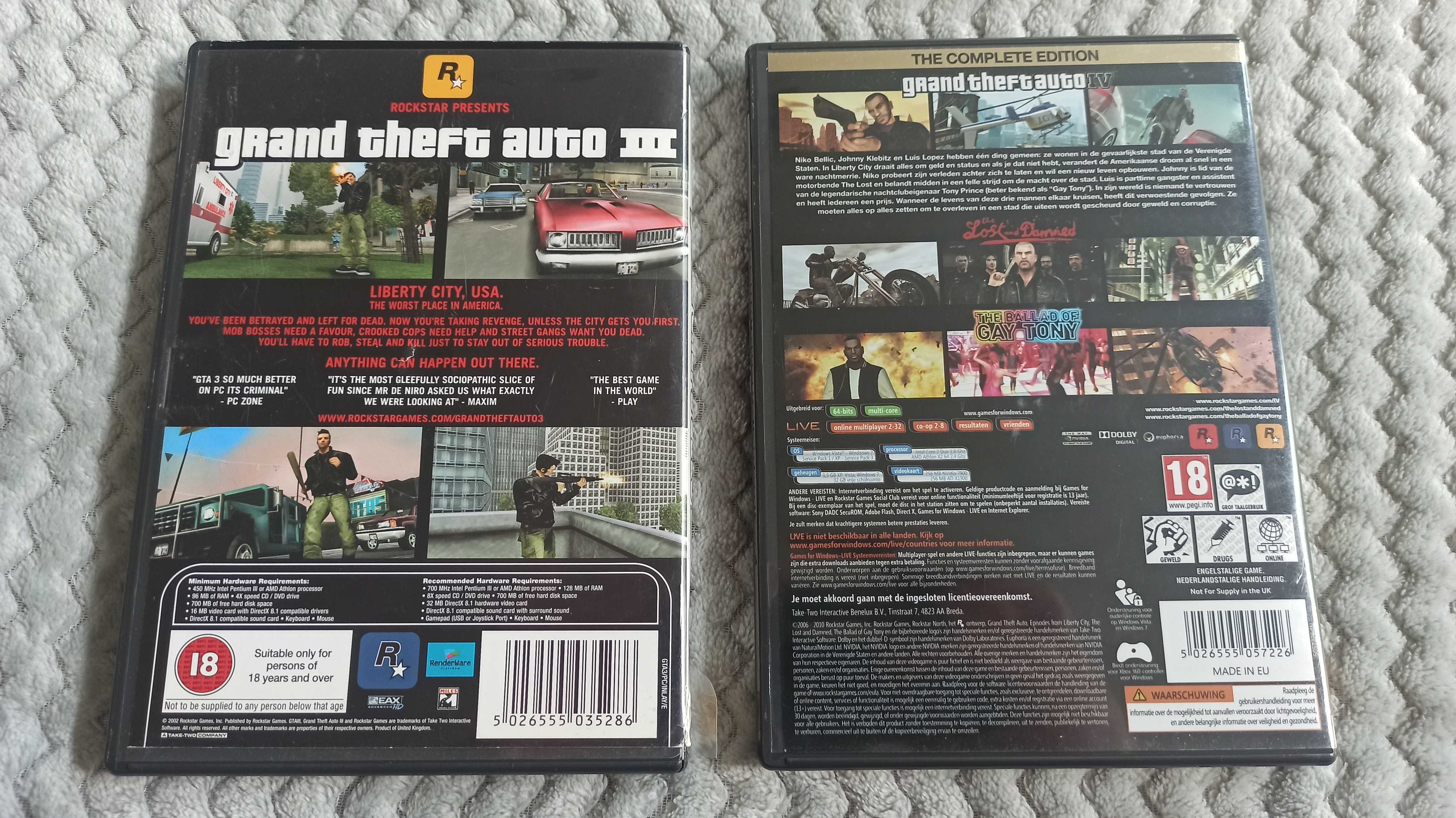 Grand Theft Auto III i IV (GTA 3 i 4) na PC