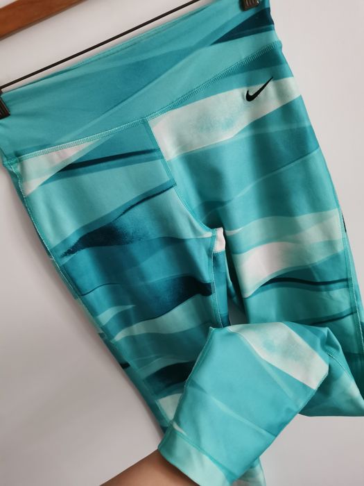 Nike legginsy sportowe damskie logowane wzór S