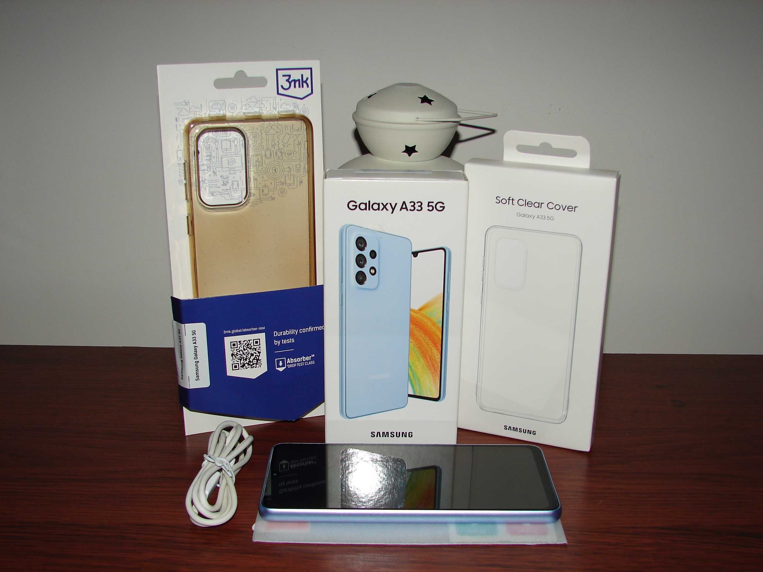 Samsung Galaxy A33 5G 6/128GB Niebieski /Szkło/Casex2 Komplet