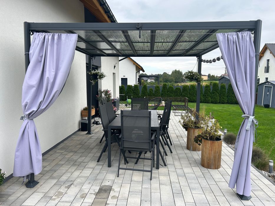 Aluminiowa pergola/ wiata tarasowa, ogrodowa z otwieranym dachem Lamia