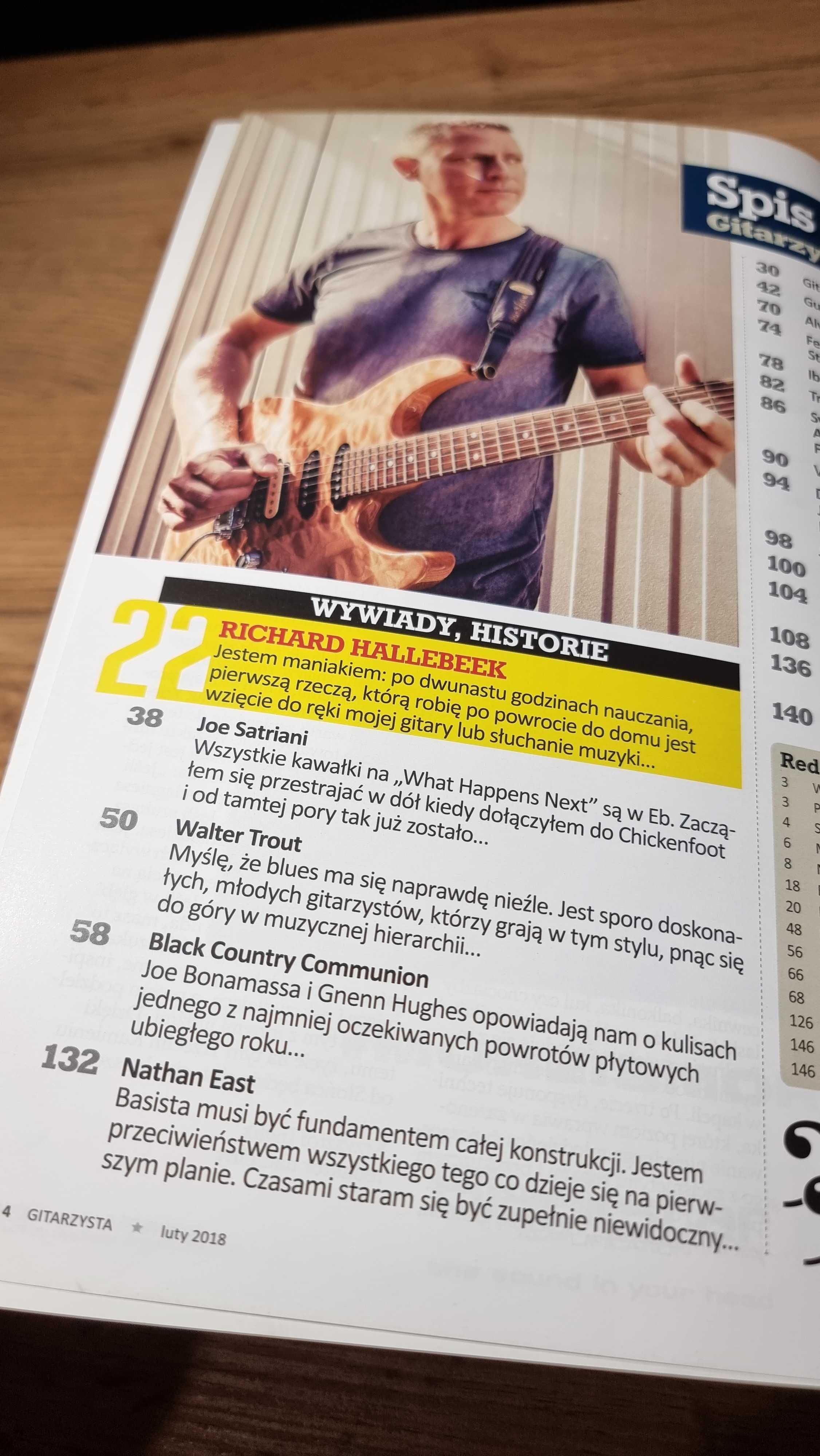 Gitarzysta 2/2018 (146) + Basista (88) - Richard Hallebeek, Satriani