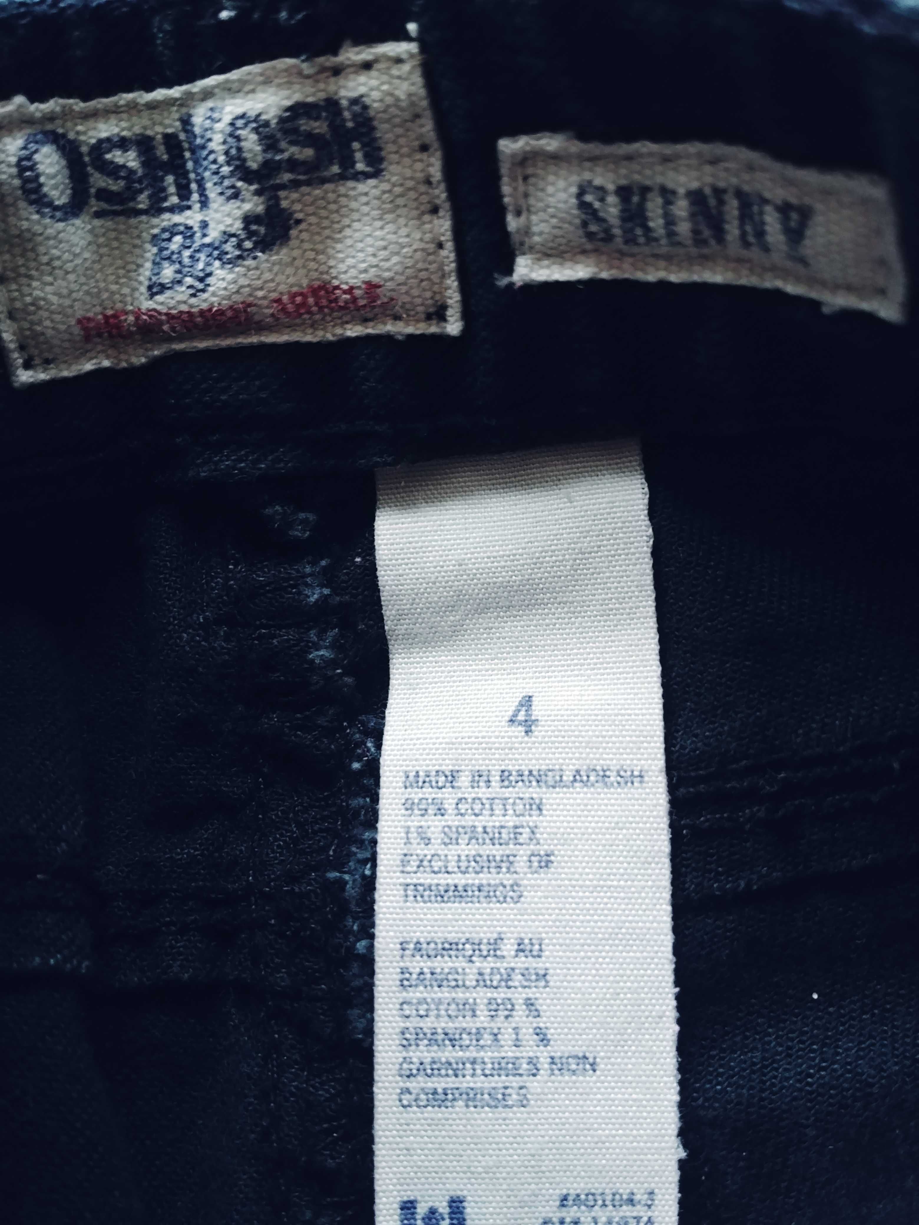 Czarne  spodnie jeansy dziewczęce 122/128