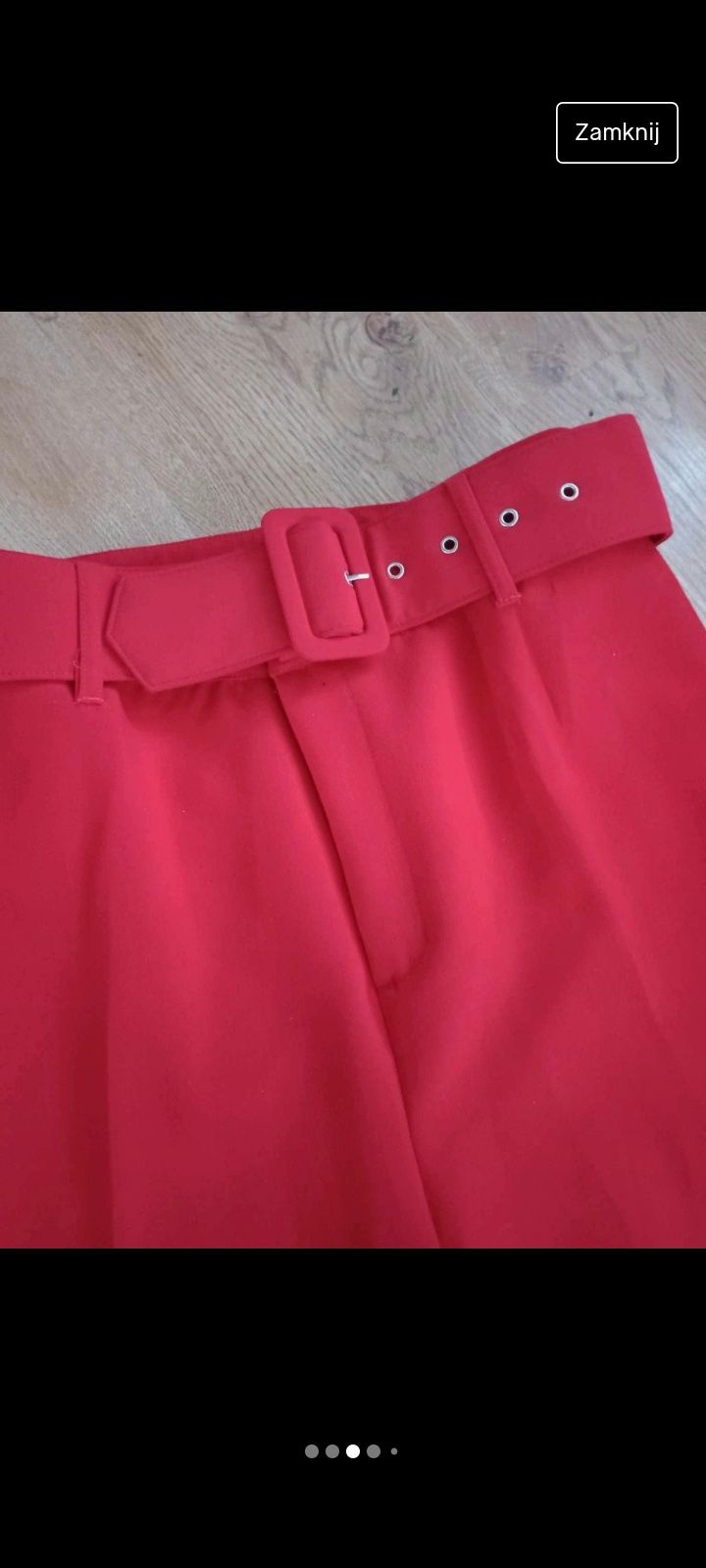 Spodnie eleganckie 38 Amisu czerwone