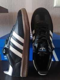 Кеди шкіряні кросівки жіночі Adidas Samba black