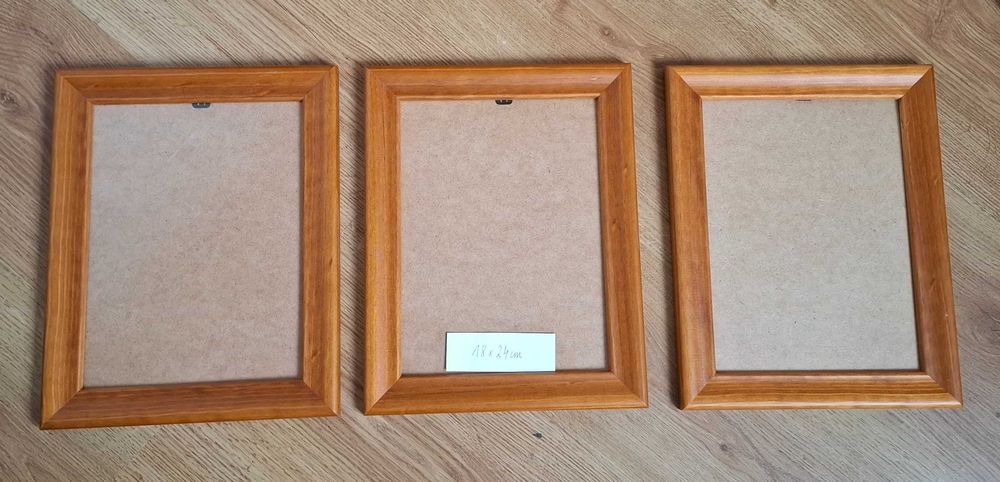 Ramka do zdjęcia 18x24 cm, 3 sztuki, Drewno, OKAZJA