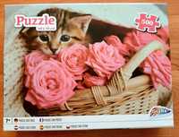 Puzzle 500 Grafix Kotek, róże