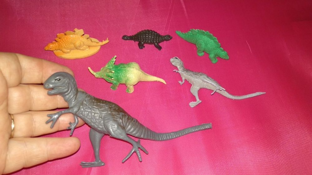 игрушка фигурка динозавр набор из 6шт желтый-печать разное качество