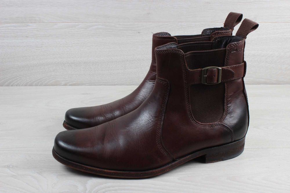 Чоловічі шкіряні черевики челсі Clarks оригінал, розмір 41 - 41.5