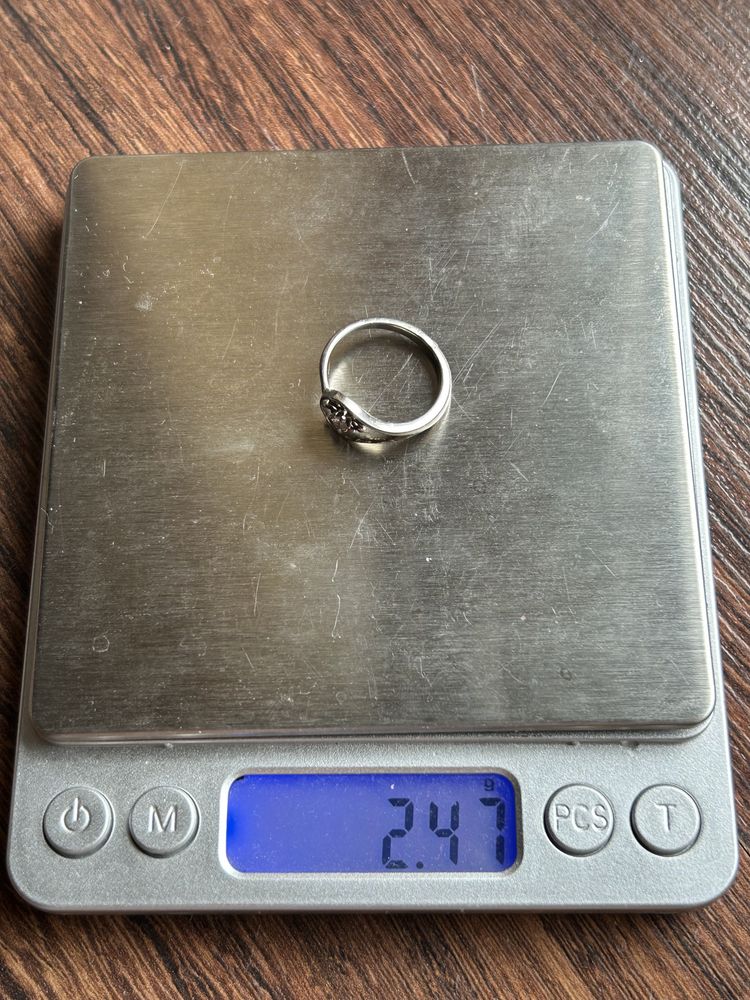 Stary piękny pierścionek 2.4g srebro 875