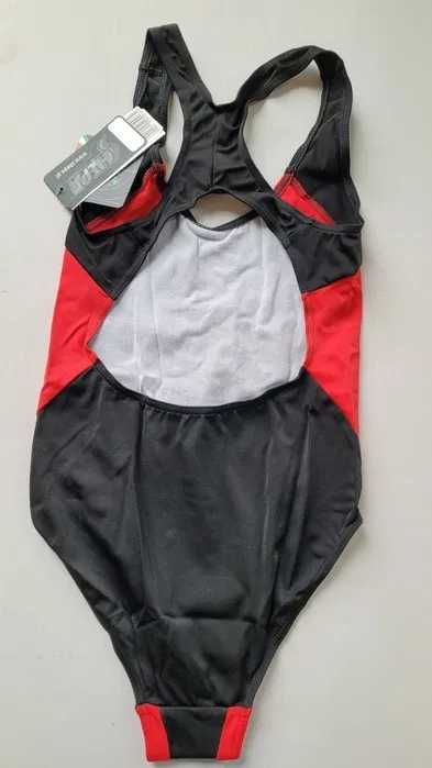 Kostium kąpielowy damski SHEPA/model 009/rozmiar L/czarno-czerwony