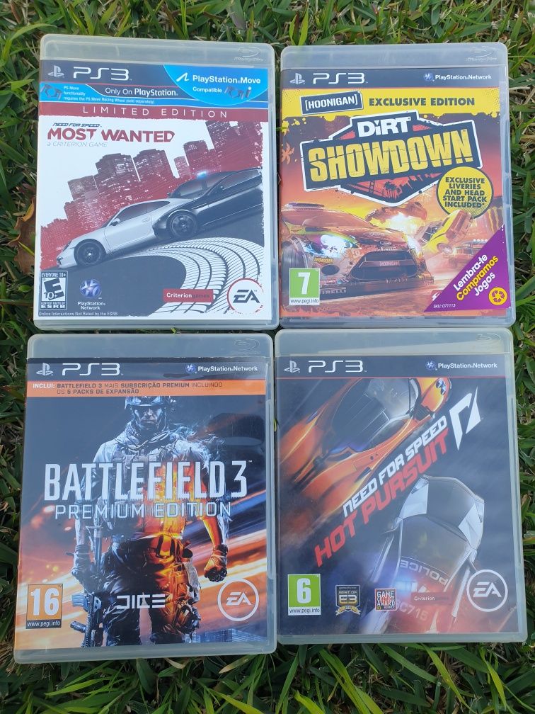 Jogos PS3 - Dirt Showdowm. Battlefield 3.  Need for Speed