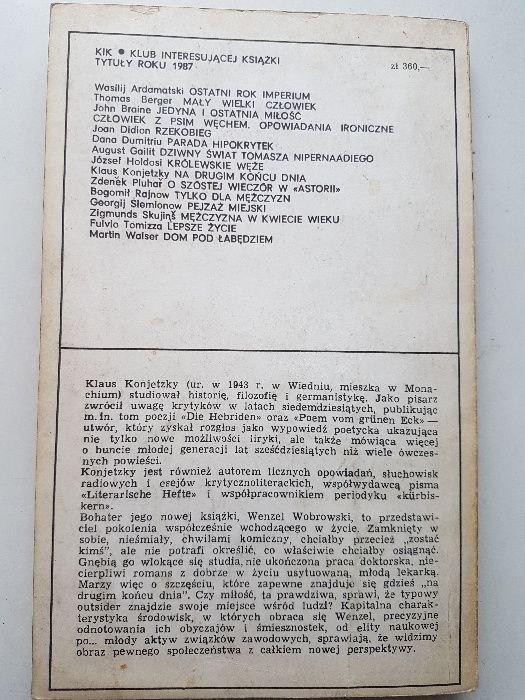Klaus Konjetzky "Na drugim końcu dnia"