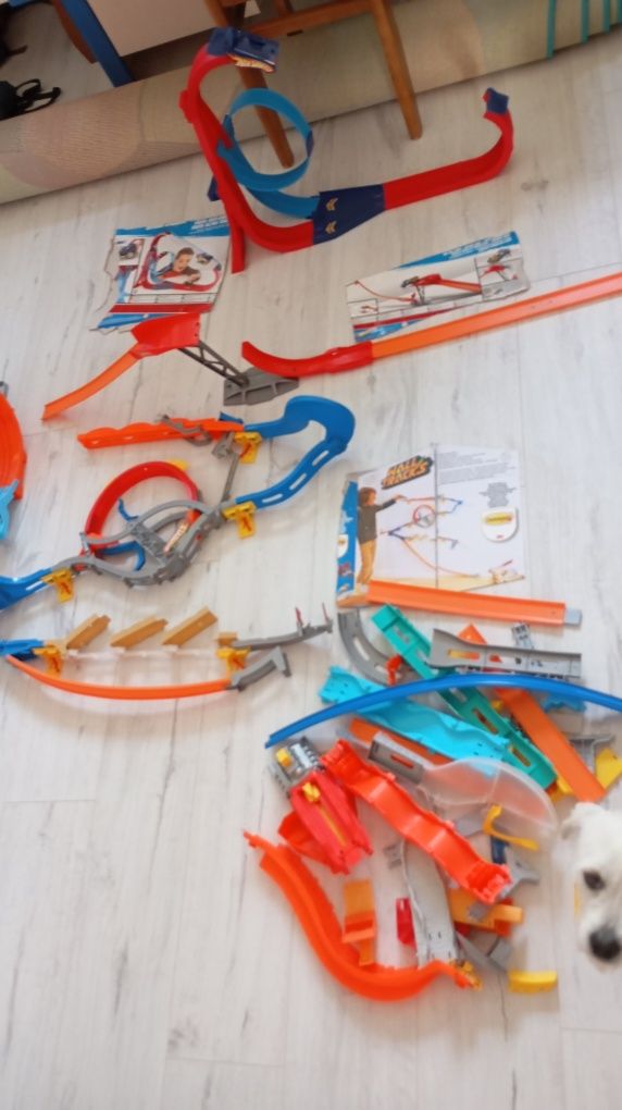 HOT WHEELS ACTION ZESTAW TORÓW podwójna  wyrzutnia, track build