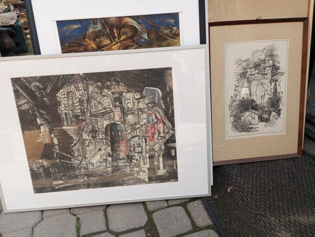 Przepiękne płótno - alegoria morska - 73,5 x 52,5 cm