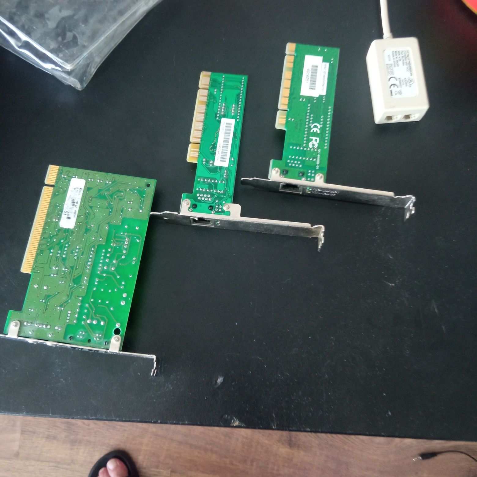 Karta sieciowa 2x plus modem retro