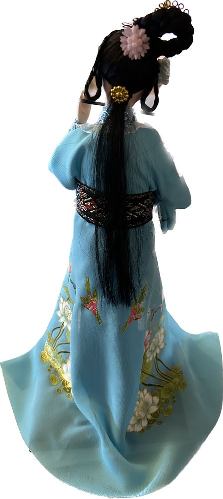 Gejsza z fletem - oryginalna chińska figurka