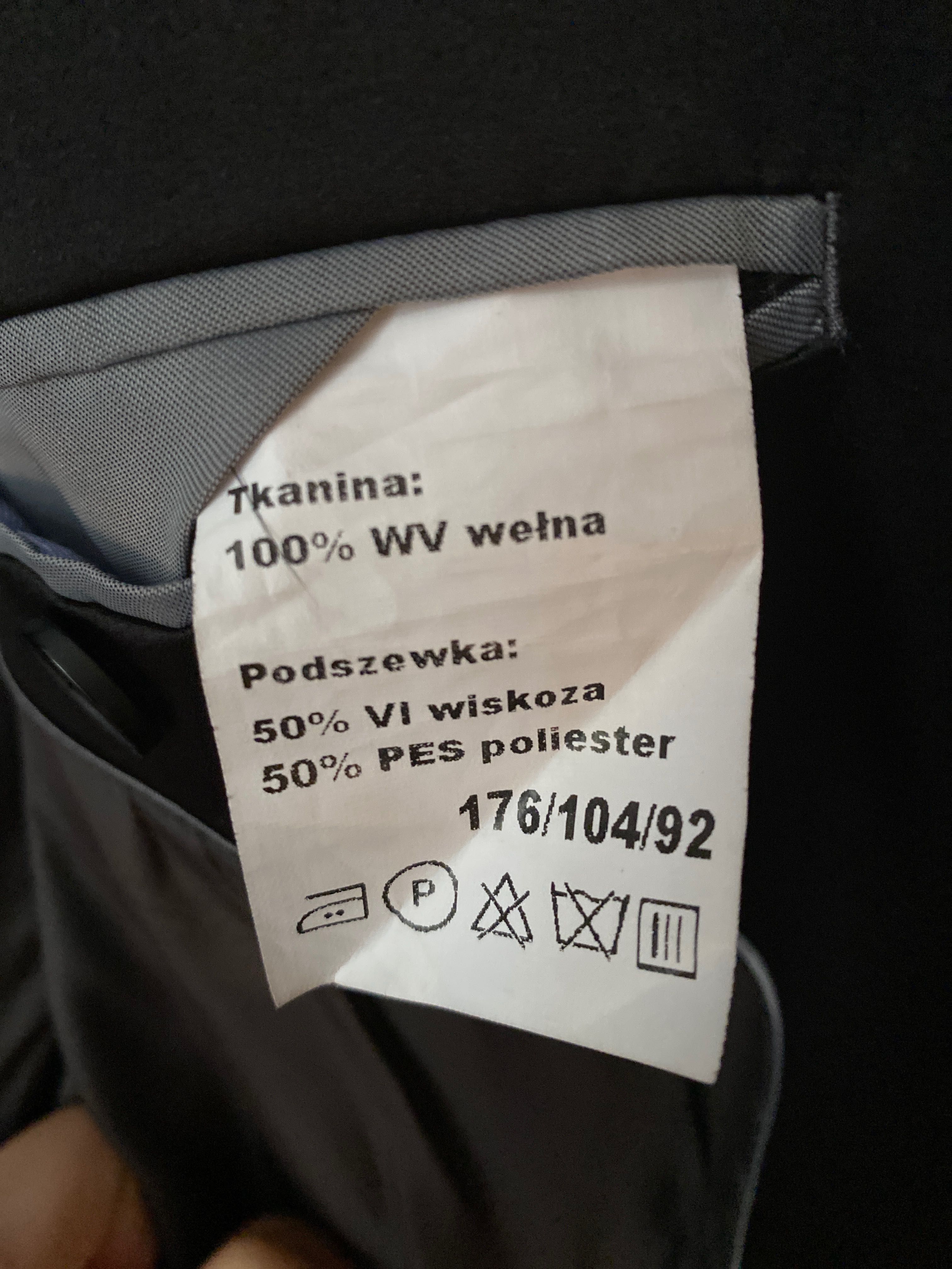 Smoking Garnitur Ślubny 100% wełna !