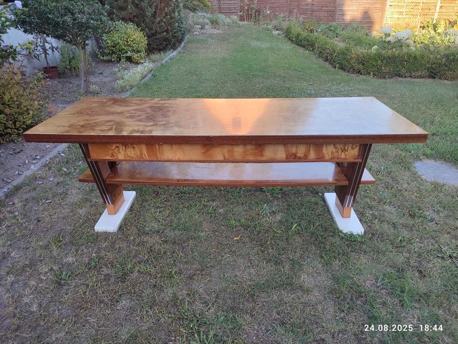 Stół ława PRL politura / producent: Kalwaria Zebrzydowska