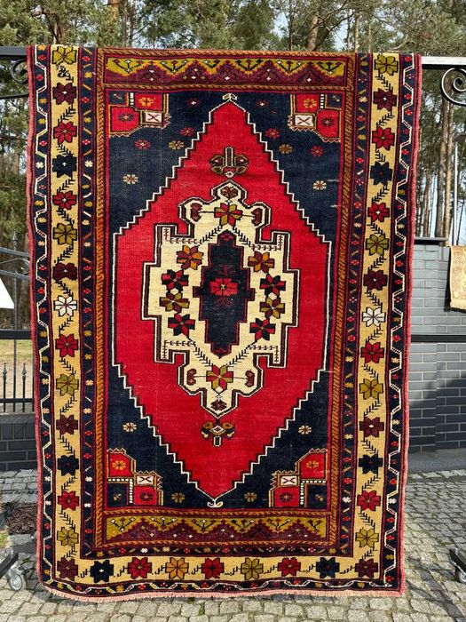 Dywan anatolijski wełniany vintage r.tkany Kazak195x125 galeria 7 tyś