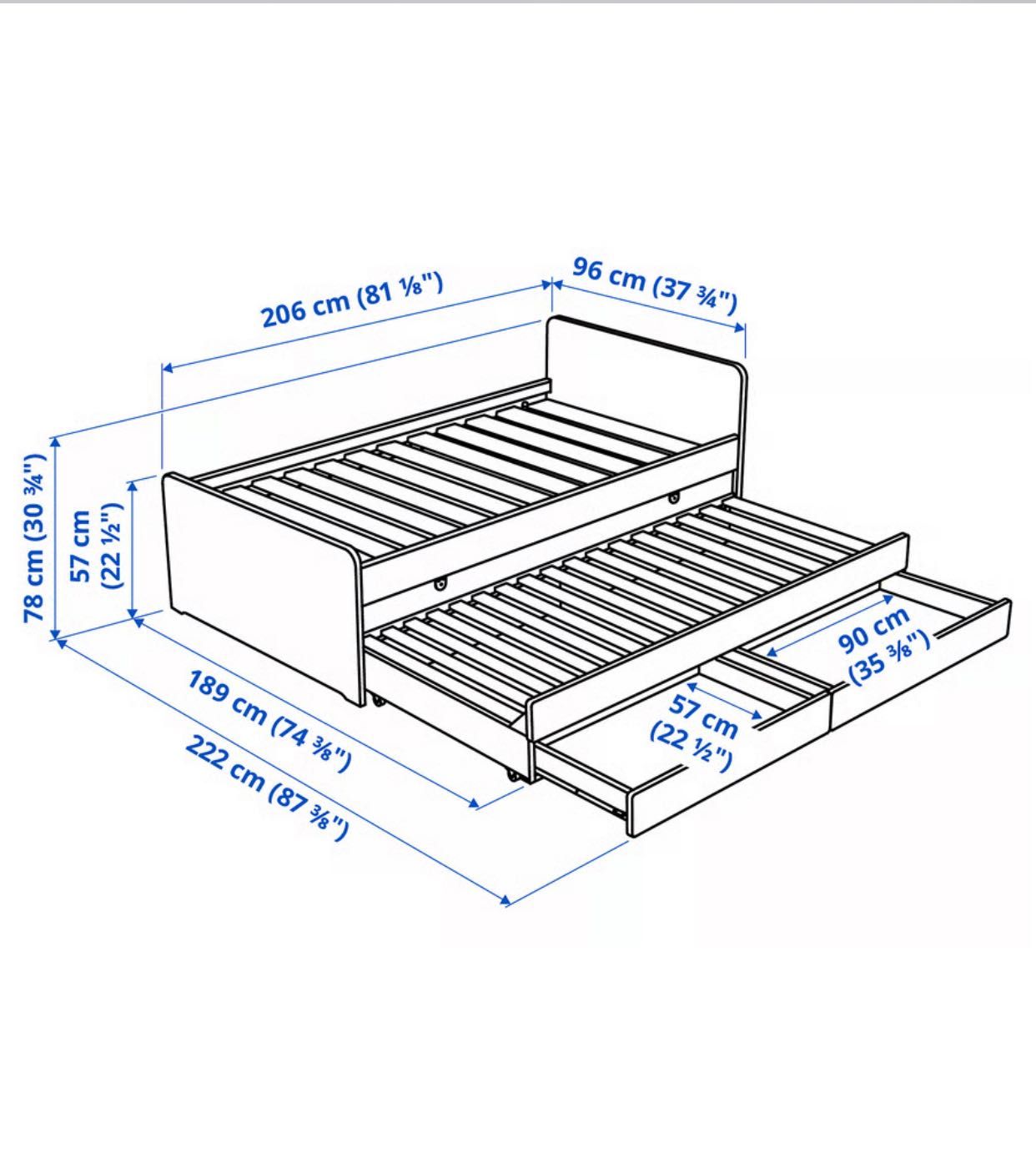 Cama com gavetas IKEA