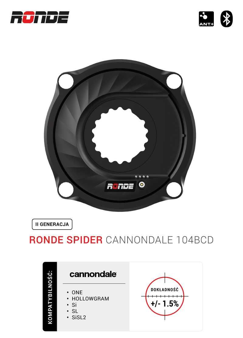 RONDE Spider pomiar mocy II generacji Cannondale HOLLOWGRAM Si SL ONE