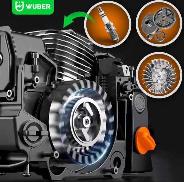 PIŁA SPALINOWA pilarka łańcuchowa 5,7 KM + 2 prowadnice + 2x łańcuch