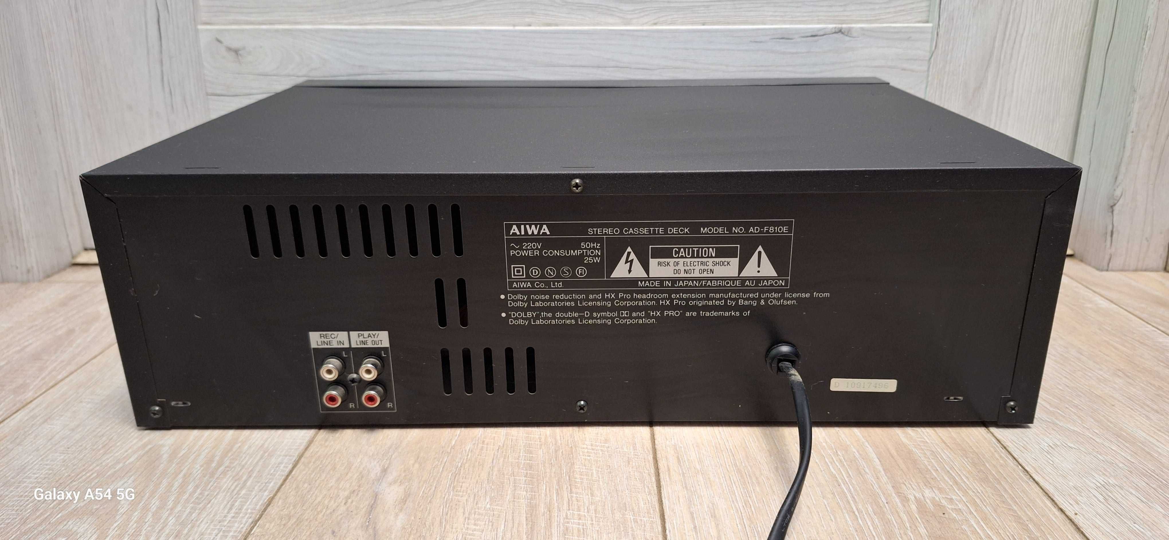 Magnetofon Kasetowy AIWA AD-F810 ! 3 Głowice ! BDB STAN ! DO Przeglądu