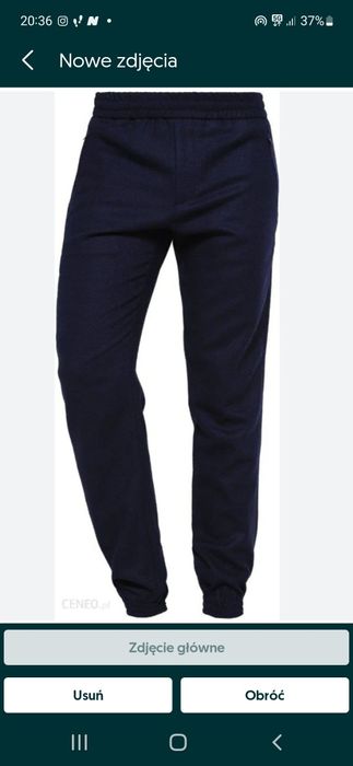 Eleganckie wizytowe granatowe joggery Mads Norgaard