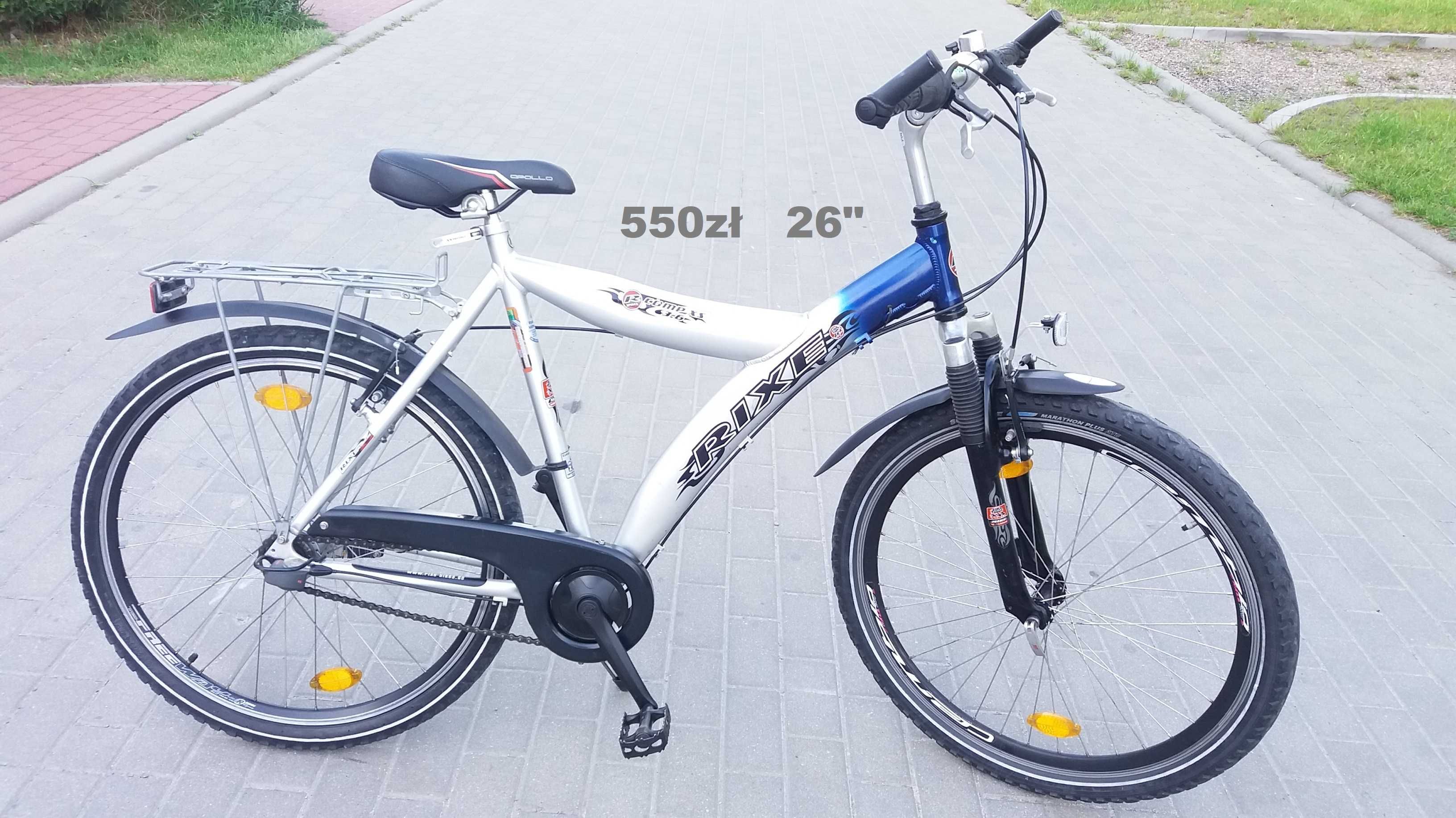 RIXE MTB Rower Górski koła 26" Super Stan i inne