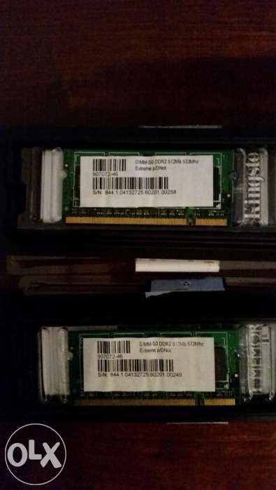 Memoria RAM 2x DIMM DDR2 512 mb