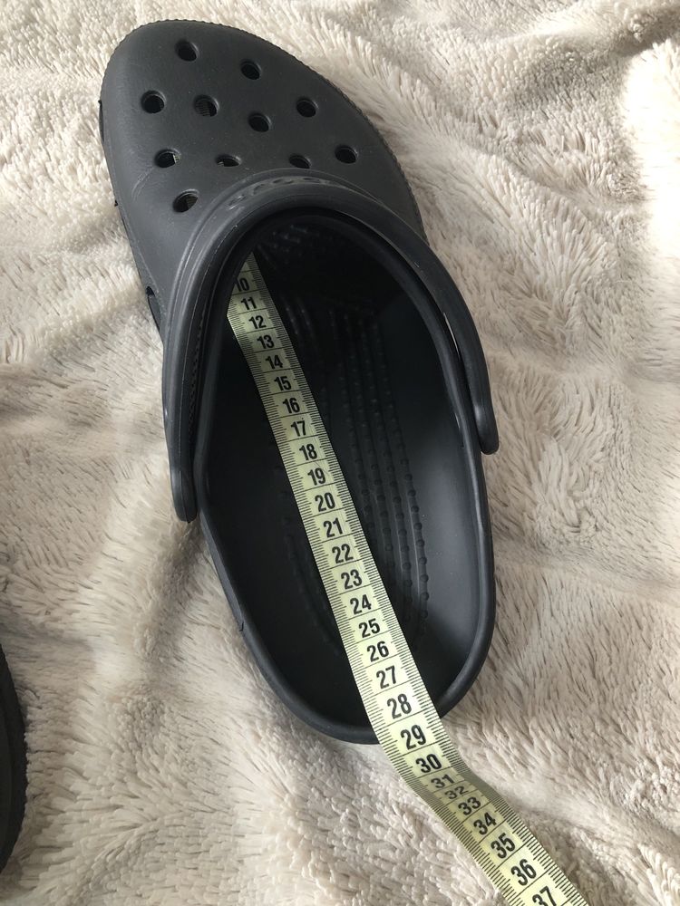 CROCS (42.5-43) 27.5-28см М9 W11 Classic Black мужские кроксы тапочки