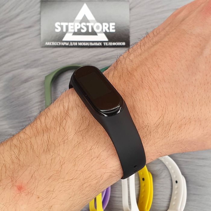 Ремешок силиконовый 3 Xiaomi mi band ми бенд 4 однотонный