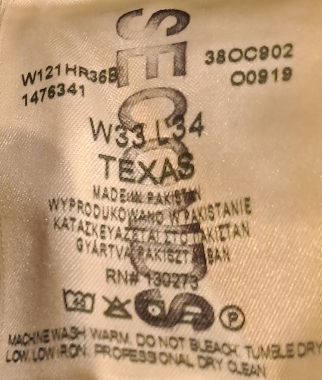 Spodnie Męskie Wrangler Texas Original W33 L34