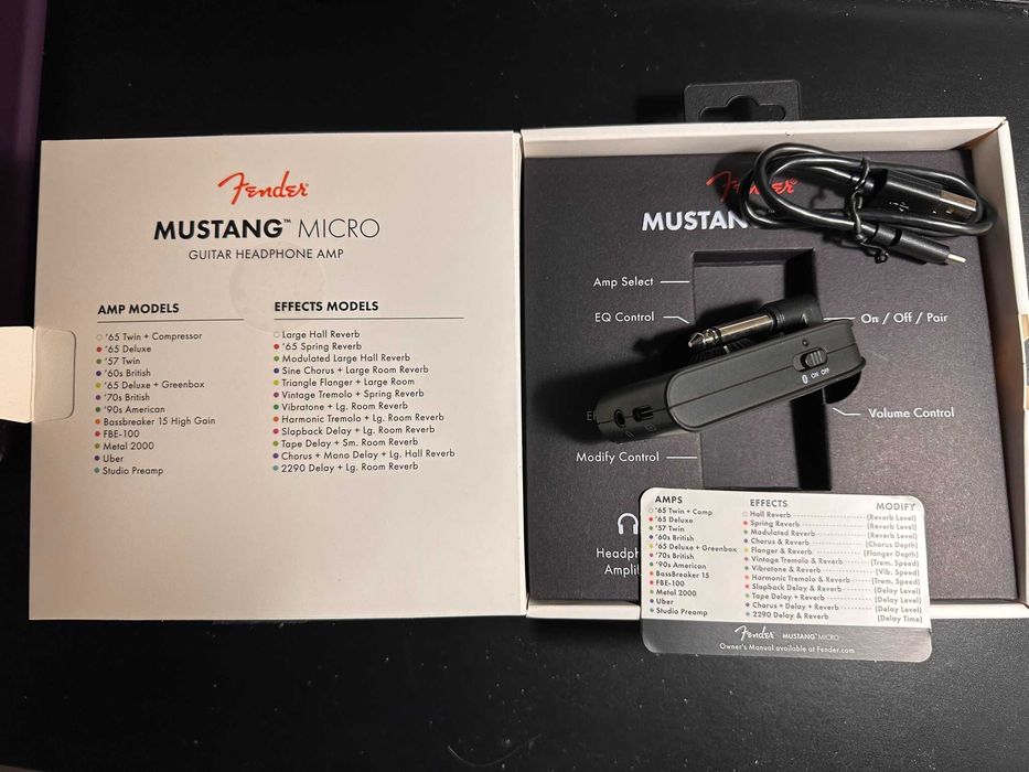 Amplificador headphones Fender Mustang Micro