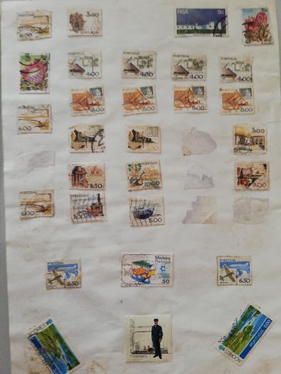 colecção de selos antigos
