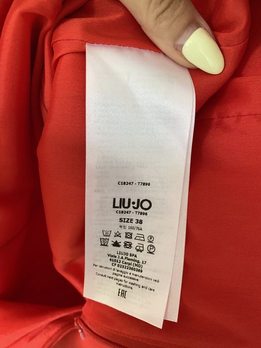 Liu jo klasyczna sukienka czerwona tuba na zamek z rozporkiem 34 XS