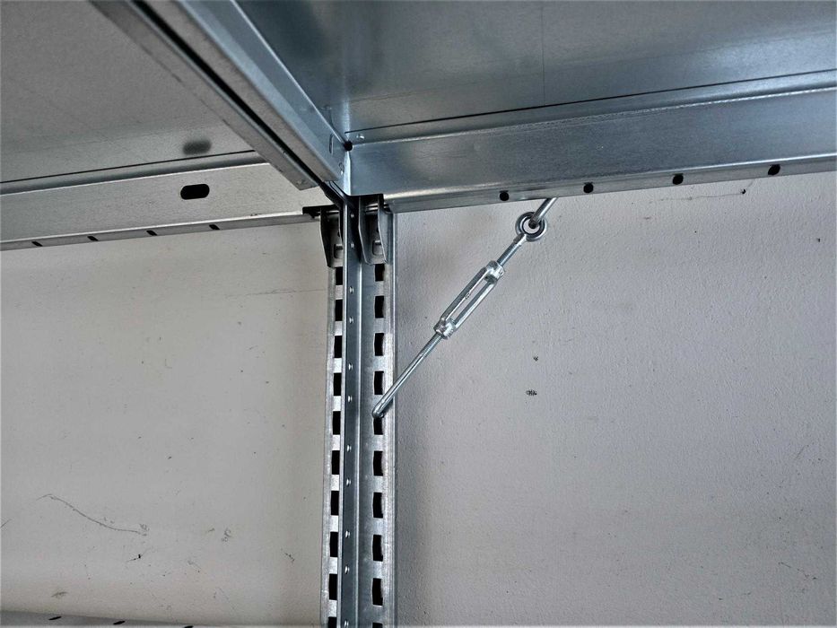 Regał Metalowy 62x220x400cm/21 Magazynowy Ocynk Garaż Piwnica Warsztat