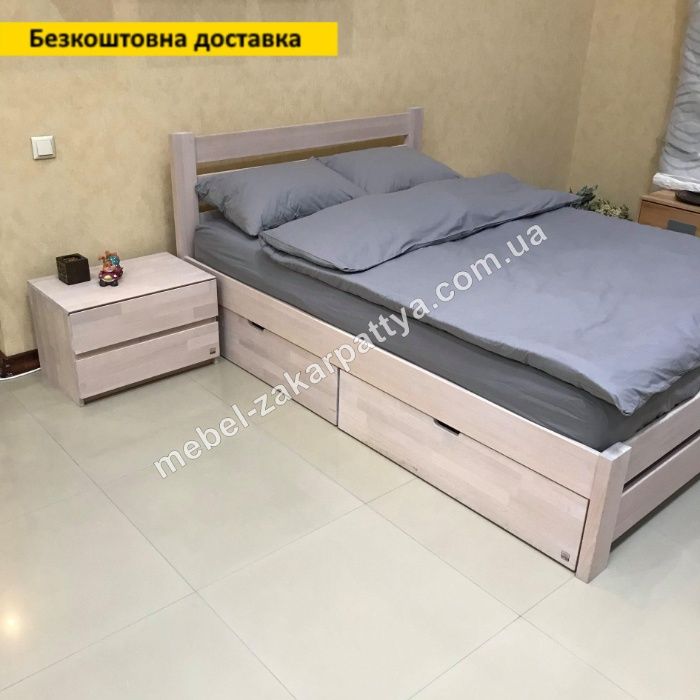 Двуспальная кровать. Ліжко з натурального дерева. Кровать 140,160,180.
