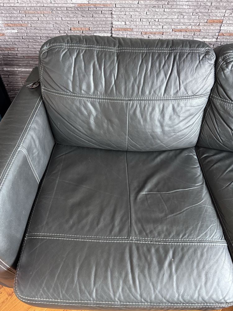 Sofa ,narożnik skorzany czarny