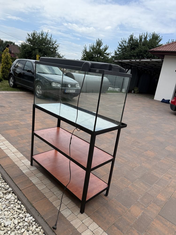 Akwarium 200l w zestawie z szafka i lampami