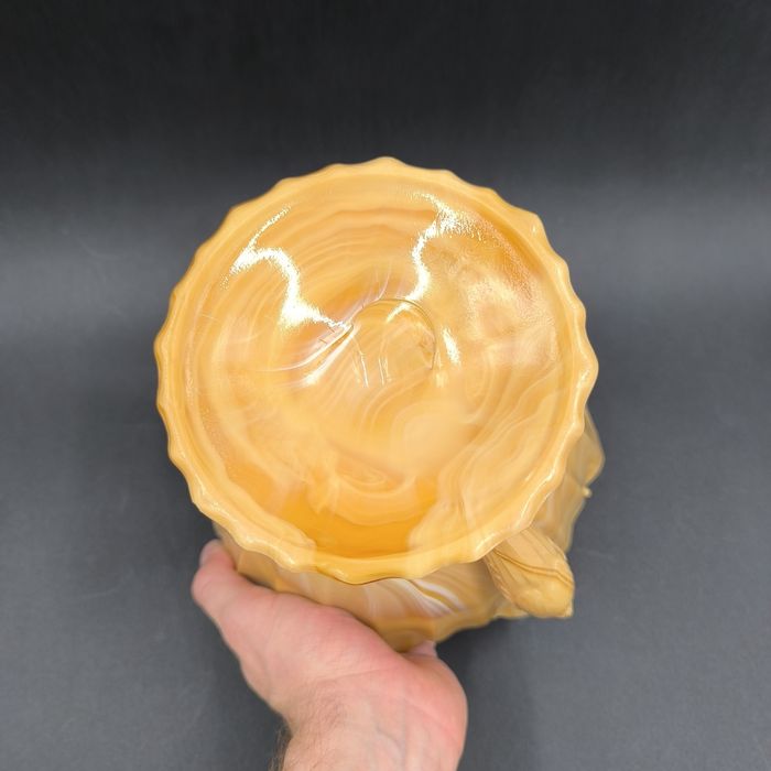 STS Abel Owocarka Misa Patera Szkło Agatowe Chalcedonowe Art Deco